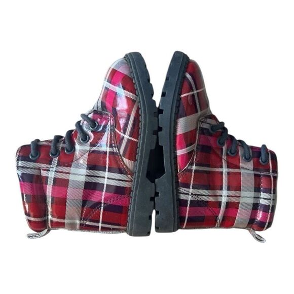 Boots Red Plaid Toddler Girls Size 4-5 Fleece Lined Zipper Toddler H&M Outdoor - Picture 3 of 10